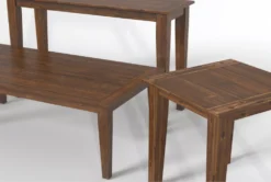 Elle 4 Piece Coffee Table Set -Living Room Furniture Shop 297841 brown wood coffee and end table set detail 44