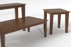 Elle 4 Piece Coffee Table Set -Living Room Furniture Shop 297841 brown wood coffee and end table set detail 45