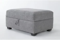 Hampstead Graphite Storage Ottoman -Living Room Furniture Shop 299041 grey fabric ottoman detail 46