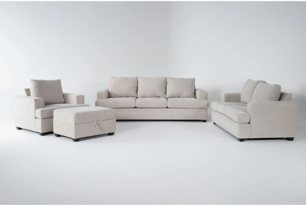 Bonaterra Sand 4 Piece Sofa, Loveseat, Chair & Storage Ottoman Set 1 Bonaterra Sand 4 Piece Sofa, Loveseat, Chair & Storage Ottoman Set