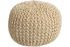 20 Inch Wheat Jute Woven Pouf