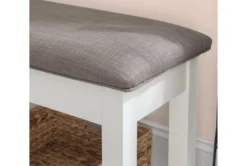 Morgan Taupe 44" Dining Storage Bench -Living Room Furniture Shop 299705 white wood dining bench detail 442 1