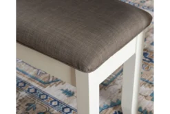 Morgan Taupe 44" Dining Storage Bench -Living Room Furniture Shop 299705 white wood dining bench detail 452 1