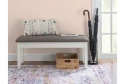 Morgan Taupe 44" Dining Storage Bench -Living Room Furniture Shop 299705 white wood dining bench room 85 1
