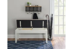 Morgan Brown 44" Dining Storage Bench -Living Room Furniture Shop 299750 brown wood dining bench room 86