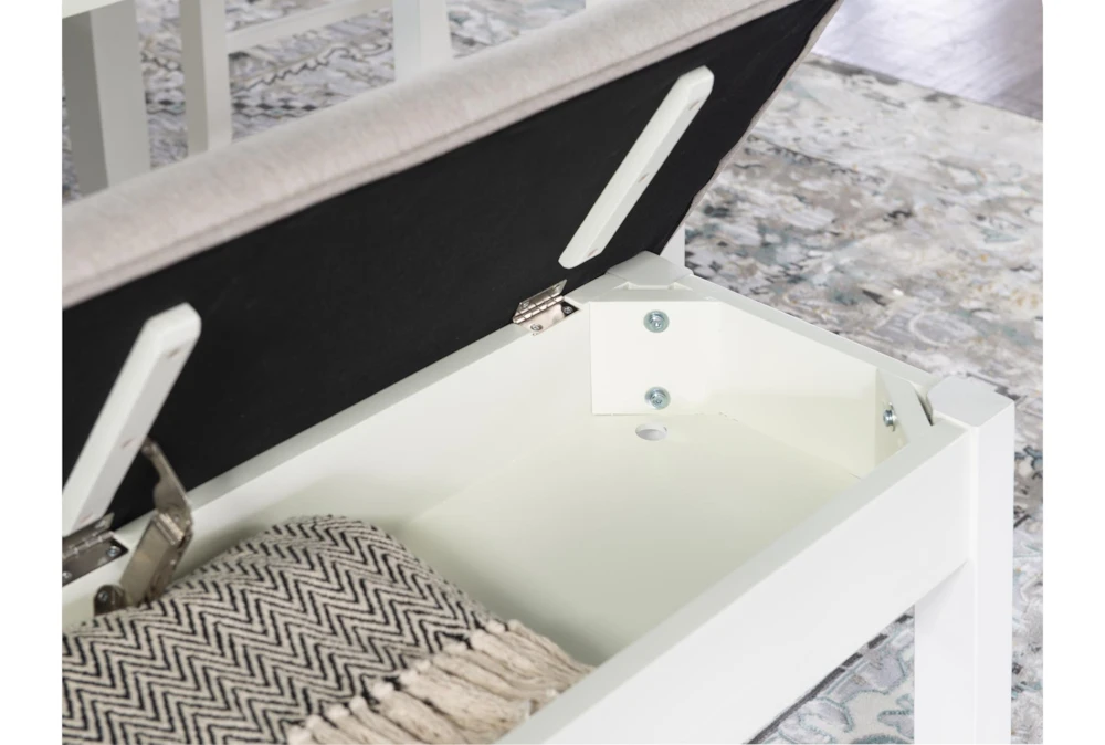 Morgan Grey 44" Dining Storage Bench 9 Morgan Grey 44" Dining Storage Bench - Image 9