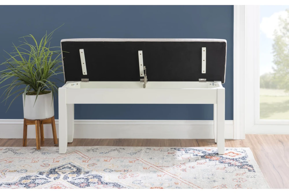 Morgan Grey 44" Dining Storage Bench 13 Morgan Grey 44" Dining Storage Bench - Image 13