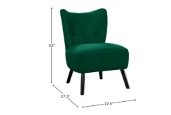 Calista Green Accent Chair -Living Room Furniture Shop 299940 green fabric chair detail 45