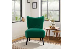 Calista Green Accent Chair -Living Room Furniture Shop 299940 green velvet accent chair room 85