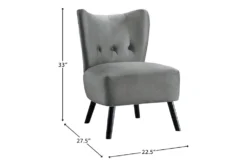 Calista Grey Accent Chair -Living Room Furniture Shop 299941 grey fabric chair detail 44
