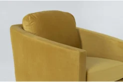 Alder Foam II 33" Velvet Chadwick Dijon Swivel Accent Chair -Living Room Furniture Shop 299965 yellow fabric accent chair detail 45