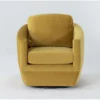 Alder Foam II 33" Velvet Chadwick Dijon Swivel Accent Chair