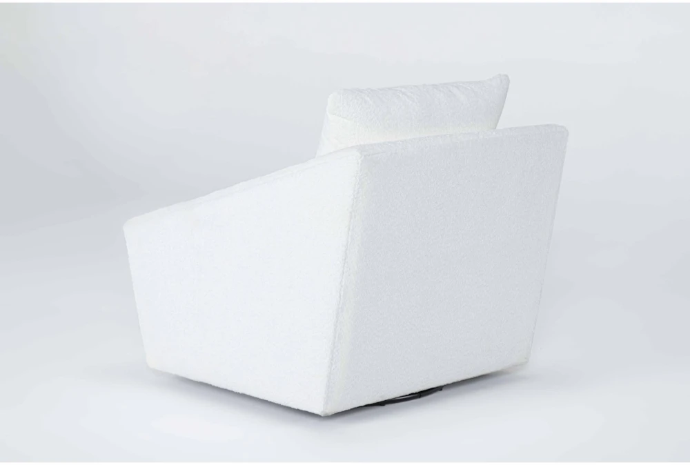 Cypress III Chenille 32" Foam White Swivel Accent Chair 5 Cypress III Chenille 32" Foam White Swivel Accent Chair - Image 5
