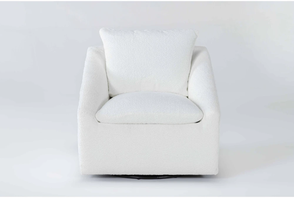 Cypress III Chenille 32" Foam White Swivel Accent Chair 1 Cypress III Chenille 32" Foam White Swivel Accent Chair