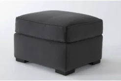 Cypress III 27" Velvet Foam Ottoman -Living Room Furniture Shop 300026 black fabric ottoman side 19