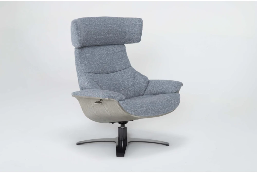 Raiden Blue Reclining Swivel Chair 1 Raiden Blue Reclining Swivel Chair
