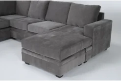 Bonaterra Charcoal 127" 2 Piece Sectional With Right Arm Facing Queen Sleeper Sofa Chaise & Storage Ottoman 10 Bonaterra Charcoal 127" 2 Piece Sectional With Right Arm Facing Queen Sleeper Sofa Chaise & Storage Ottoman -Living Room Furniture Shop 300180 grey fabric living room set detail 46