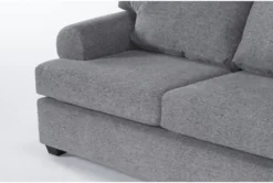 Hampstead Graphite 99" Queen Sleeper Sofa -Living Room Furniture Shop 300202 grey fabric sleeper detail 44