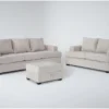 Bonaterra Sand 3 Piece Queen Sleeper Sofa, Loveseat & Storage Ottoman Set