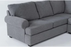 Hampstead Graphite 137" 2 Piece Sectional With Right Arm Facing Queen Sleeper Sofa & Storage Ottoman 8 Hampstead Graphite 137" 2 Piece Sectional With Right Arm Facing Queen Sleeper Sofa & Storage Ottoman -Living Room Furniture Shop 300239 grey fabric living room set detail 47