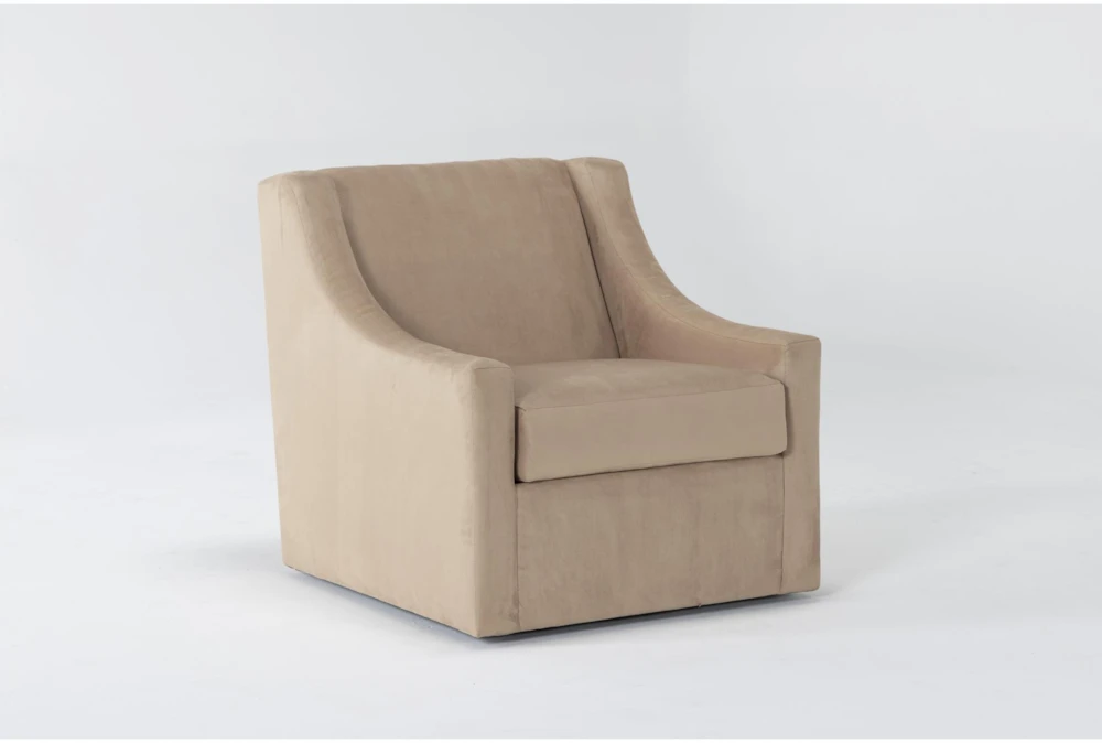 Ashland Micro Suede Ren Camel 32" Accent Chair 2 Ashland Micro Suede Ren Camel 32" Accent Chair - Image 2