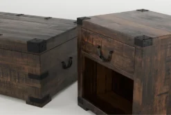 Wally 3 Piece Coffee Table Set 9 Wally 3 Piece Coffee Table Set -Living Room Furniture Shop 300459 brown wood coffee and end table set detail 45