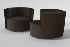 Quinton II Accent Chair Set Of 2 -Living Room Furniture Shop 300941 brown fabric chair side 20