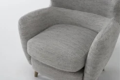 Charissa Wingback Chair -Living Room Furniture Shop 302184 grey polyester accent chair detail 44