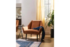 Leon Copper Accent Chair -Living Room Furniture Shop 302190 yellow polyester accent chair room 63