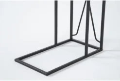 Colter Metal + Wood C-Table -Living Room Furniture Shop 302383 black metal accent table detail 45