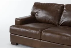 Grisham Leather 68" Loveseat -Living Room Furniture Shop 302421 brown leather loveseat detail 45
