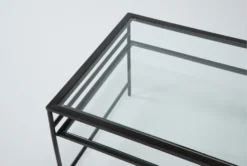 Magnolia Home Ophelia 3 Piece Coffee Table Set By Joanna Gaines -Living Room Furniture Shop 303234 black metal coffee and end table set detail 46