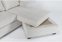 Alessandro Moonstone Queen Sleeper Sofa With Reversible Chaise -Living Room Furniture Shop 303488 beige fabric reversible sofa chaise detail 45