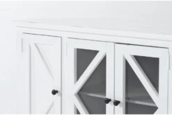 Sinclair White 58" Corner Tv Stand -Living Room Furniture Shop 303509 white wood media console detail 45