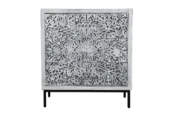 Gray Carved Wood 3 Drawer Cabinet 9 Gray Carved Wood 3 Drawer Cabinet -Living Room Furniture Shop 303588 grey wood chest detail 46