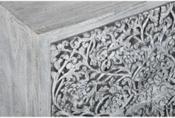 Gray Carved Wood 3 Drawer Cabinet 11 Gray Carved Wood 3 Drawer Cabinet -Living Room Furniture Shop 303588 grey wood chest detail 48