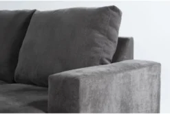 Bonaterra Charcoal 127" 2 Piece Sectional With Left Arm Facing Sofa Chaise & Storage Ottoman -Living Room Furniture Shop 303707 grey fabric living room set detail 45