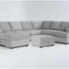 Bonaterra Dove 127" 2 Piece Sectional With Left Arm Facing Sofa Chaise & Storage Ottoman