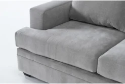 Bonaterra Dove 127" 2 Piece Sectional With Right Arm Facing Sofa & Storage Ottoman -Living Room Furniture Shop 303713 grey fabric living room set detail 45