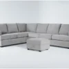 Bonaterra Dove 127" 2 Piece Sectional With Right Arm Facing Sofa & Storage Ottoman