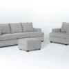 Bonaterra Dove 3 Piece Sofa, Chair & Storage Ottoman Set