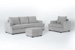 Bonaterra Dove 3 Piece Sofa, Chair & Storage Ottoman Set