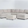 Bonaterra Sand 127" 2 Piece Sectional With Right Arm Facing Sofa Chaise & Storage Ottoman