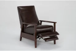 Darius Push Back Recliner -Living Room Furniture Shop 303906 brown leather push back side 18