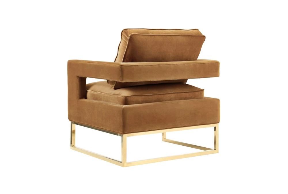 Evelyn Cognac Velvet Accent Chair 2 Evelyn Cognac Velvet Accent Chair - Image 2