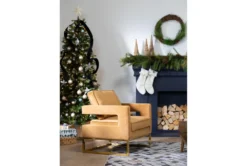 Evelyn Cognac Velvet Accent Chair 13 Evelyn Cognac Velvet Accent Chair -Living Room Furniture Shop 304040 brown fabric accent chair room 87