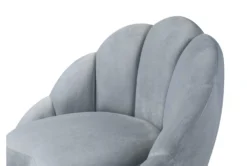 Lotus Sea Blue Velvet Accent Chair -Living Room Furniture Shop 304095 blue fabric accent chair detail 44