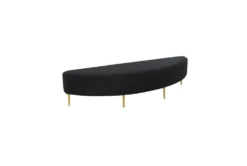Bridgette Black Eastern King Velvet Bench