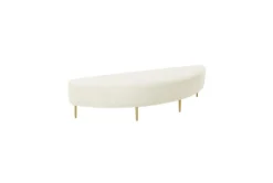 Bridgette Cream Queen Velvet Bench