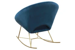 Blake Navy Rocking Chair -Living Room Furniture Shop 304180 blue fabric rocker back 82